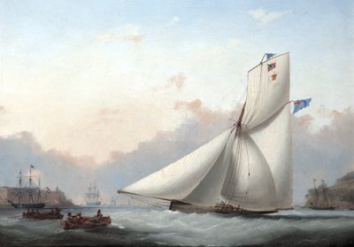 Eine Kutteryacht im Plymouth Sound von Nicholas Matthews Condy
