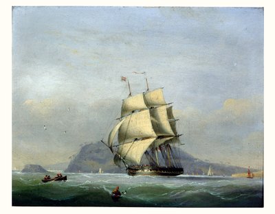 H.M.S. Pique unter Segel von Nicholas Matthews Condy