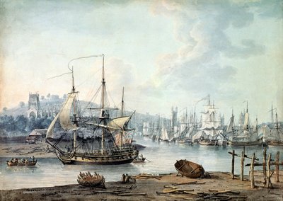 Ein Kriegsschiff aus dem Hafen von Bristol schleppen von Nicholas Pocock