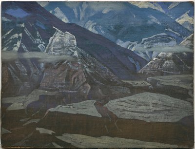 Bharagarh Fort, Serie Kulu, 1929 von Nicholas Roerich