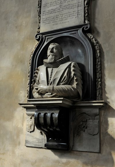 Denkmal für Hugo Barker, 1632 von Nicholas Stone