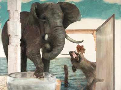 Elefant mit Hund, 2011 von Nicola Pucci
