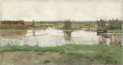 Ein Teich in einer Weide von Nicolaas Bastert