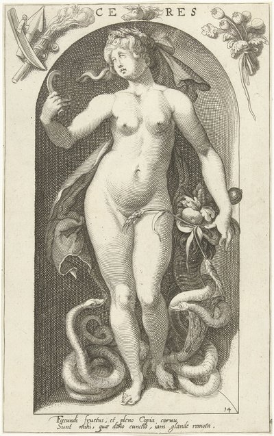 Ceres (Titel auf Objekt) Antike Götter (Serientitel) von Nicolaas Braeu