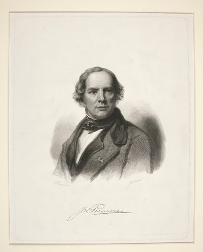 Porträt von J.W. Pieneman von Nicolaas Pieneman