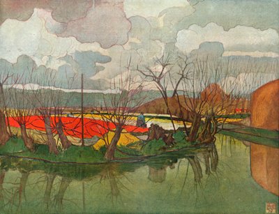 Eine Tulpenfarm in Holland, um 1898 von Nicolaas Wilhelm Jungmann