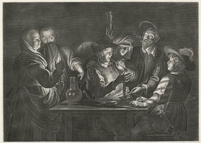 Rauchende und trinkende Männer in einer Taverne von Nicolaes Lauwers