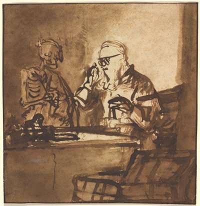 Der Tod und der Geizhals von Nicolaes Maes