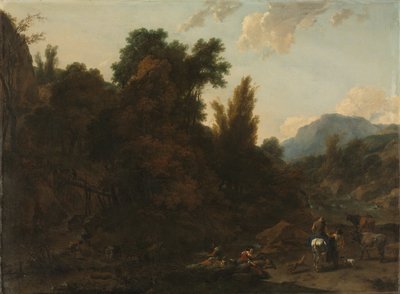 Binsenpflücker von Nicolaes Pietersz. Berchem