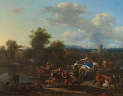 Die Viehfähre von Nicolaes Pietersz Berchem