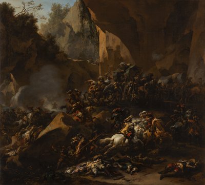 Reisende von Räubern überfallen von Nicolaes Pietersz Berchem