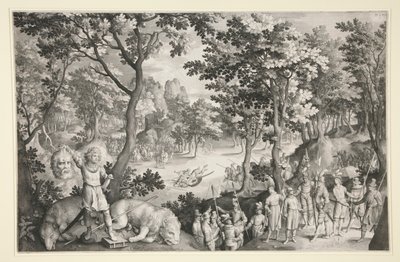 David und Goliath von Nicolaes de Bruyn