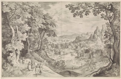 Landschaft mit Hirschjagd von Nicolaes de Bruyn