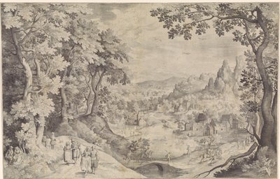 Landschaft mit Hirschjagd von Nicolaes de Bruyn