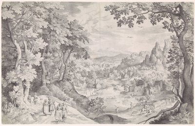 Landschaft mit Hirschjagd von Nicolaes de Bruyn