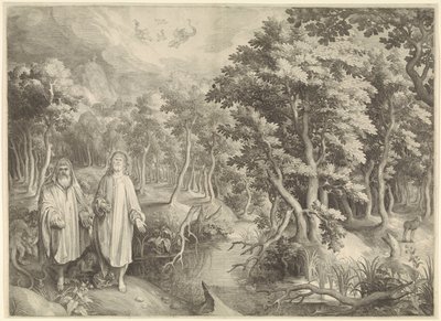 Versuchung Christi in der Wüste von Nicolaes de Bruyn