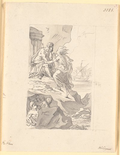 Neid bei Äolus. "Peder Paars". 1. Buch 1. Gesang von Nicolai Abildgaard