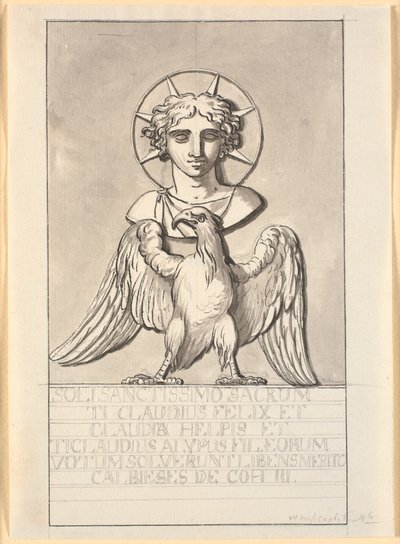 Bild des Sonnengottes über einem Adler von Nicolai Abildgaard