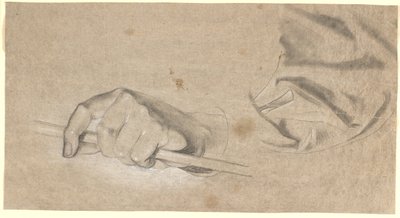 Studie einer Hand und eines Draperien von Nicolai Abildgaard