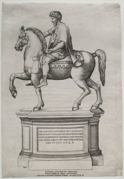 Reiterstatue des Marcus Aurelius, 1548 von Nicolas Beatrizet
