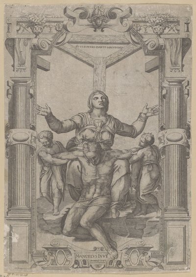 Maria am Fuß des Kreuzes von Nicolas Beatrizet
