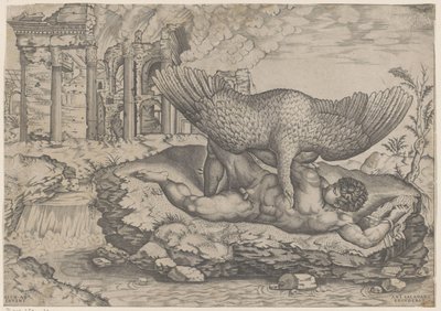 Tityus und der Geier von Nicolas Beatrizet