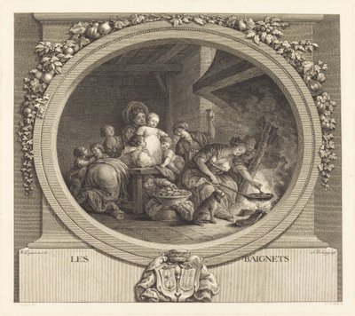 Die Badenden von Nicolas Delaunay after Jean Honoré Fragonard