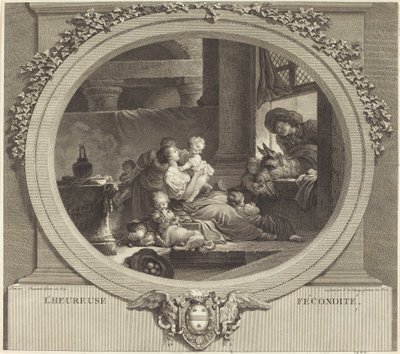 Das glückliche Fruchtbarkeit von Nicolas Delaunay after Jean Honoré Fragonard