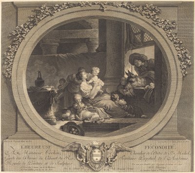 Das glückliche Fruchtbarkeit von Nicolas Delaunay after Jean Honoré Fragonard