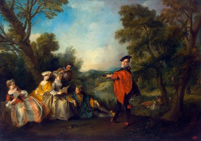 Konzert im Park, 1720-1743 von Nicolas Lancret