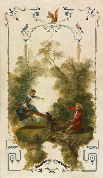 Die Wippe, ca. 1723-27 von Nicolas Lancret