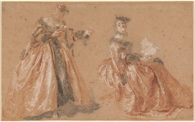 Zwei elegante Frauen in polnischer Tracht von Nicolas Lancret