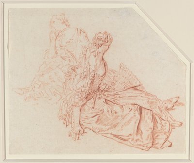 Zwei sitzende Damen von Nicolas Lancret