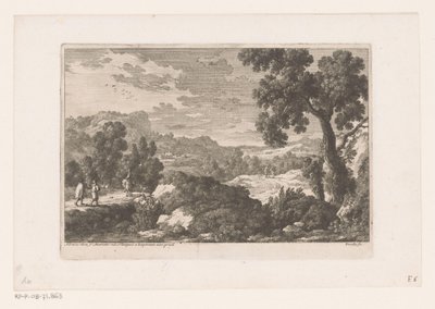 Hügelige Landschaft mit Figuren von Nicolas Perelle