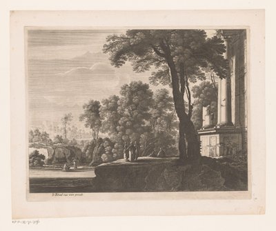 Landschaft mit Tobias und dem Engel von Nicolas Perelle