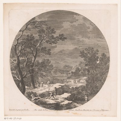 Landschaft mit Waldarbeitern von Nicolas Perelle