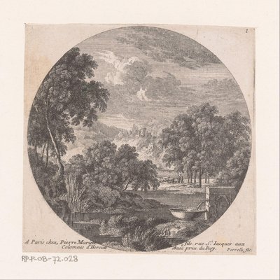 Flusslandschaft mit Quelle von Nicolas Perelle