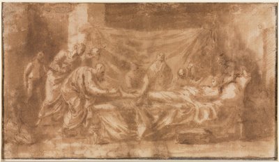 Letzte Ölung (recto) von Nicolas Poussin