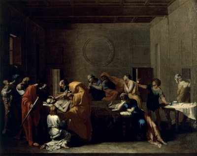 Letzte Ölung, um 1638-40 von Nicolas Poussin