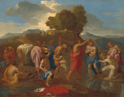 Die Taufe Christi von Nicolas Poussin