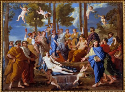 Der Parnass. Die Musen Kalliope von Nicolas Poussin