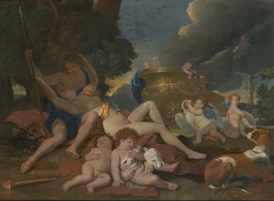 Venus und Adonis von Nicolas Poussin