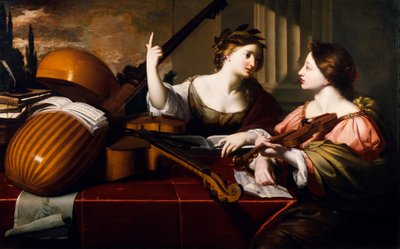 Göttliche Inspiration der Musik, ca. 1640 von Nicolas Regnier