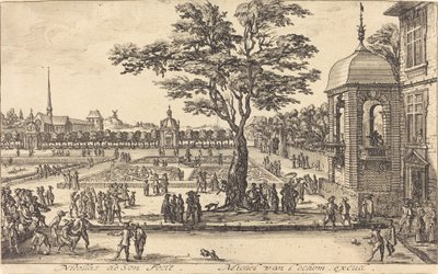 Ansicht eines Gartens von Nicolas de Son
