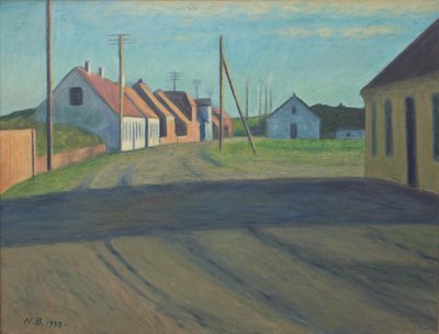 Straße in einer kleinen Stadt. Strande von Niels Jakob Jakobsen Bjerre