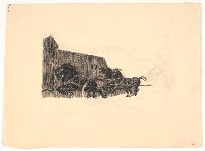Vorarbeit zu "König Abel und die Seiler" von Niels Skovgaard