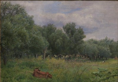 Weiden auf einer Wiese bei Nysø von Niels Skovgaard