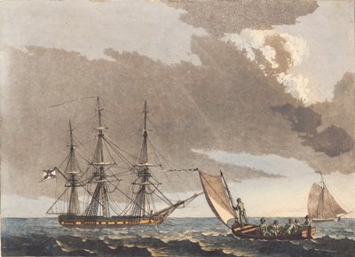 Eine russische Fregatte vor Anker von Niels Truslew