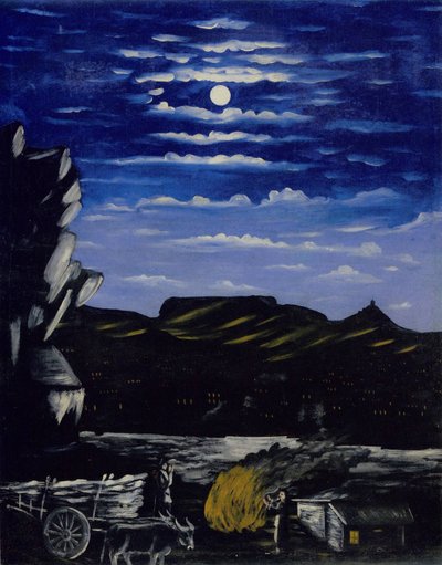 Arsenal Hill bei Nacht von Niko Pirosmani