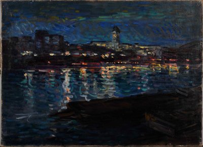 Die Seine bei Nacht von Nikolai Alexandrovich Tarkhov